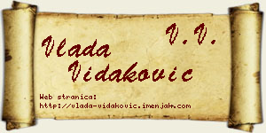 Vlada Vidaković vizit kartica